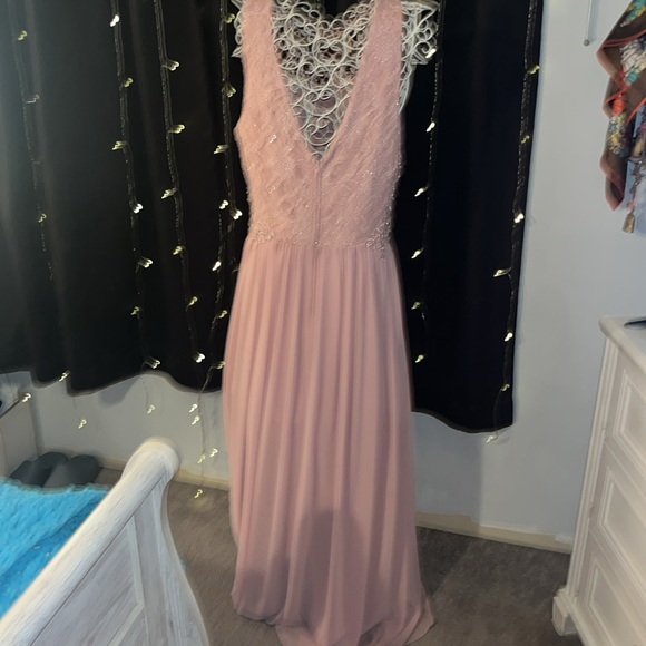 Mauve/Pink Formal Long Dress Size 15 - Picture 4 of 11